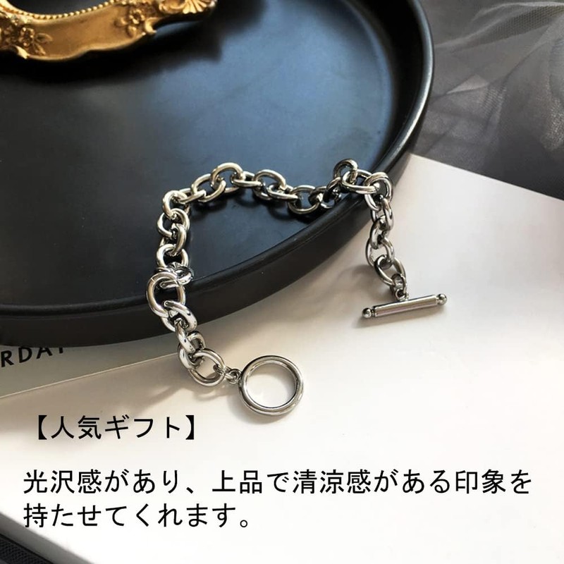 YINKE Bracelet, Men's, Women's, Accessories, Stainless Steel, Mantel, Chain, Silver,