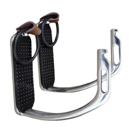 Geroosaty High Strength Stirrups Safety Stirrups Silver Polished Stainless Steel Stirrups Outdoor Racing Kids Equipment