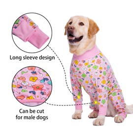 Axcimond Dog Recovery Suit - Post-Operative Onesie for Male/Female Dogs - After Surgery & Abdominal Wounds Protector - Cone E-Collar Alternative