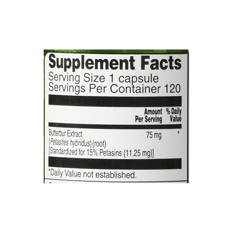 Vitacost Butterbur Extract - Standardized - 75 mg - 120