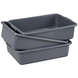 Joyeen 13 Liters Commercial Bus Tub Tote Boxes, Plastic Dish Tub Wash Basin Set of 3