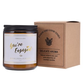 Engagement Candle for Couples, 7oz Lavender Scented Candle for Her, Bridal Shower Gifts for Newly Engaged Couples, You are Engaged Wedding Candles for Women, Bride to Be