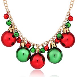 QIZHIQIAMY Women's Christmas Necklace, Christmas Jewellery Necklace, Christmas Pendant Necklace, Christmas Decoration Women, Christmas Accessories for Children and Adults