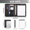 Leathario Portfolio Binder, Padfolio Organizer, 3 Ring Binder with Zipper