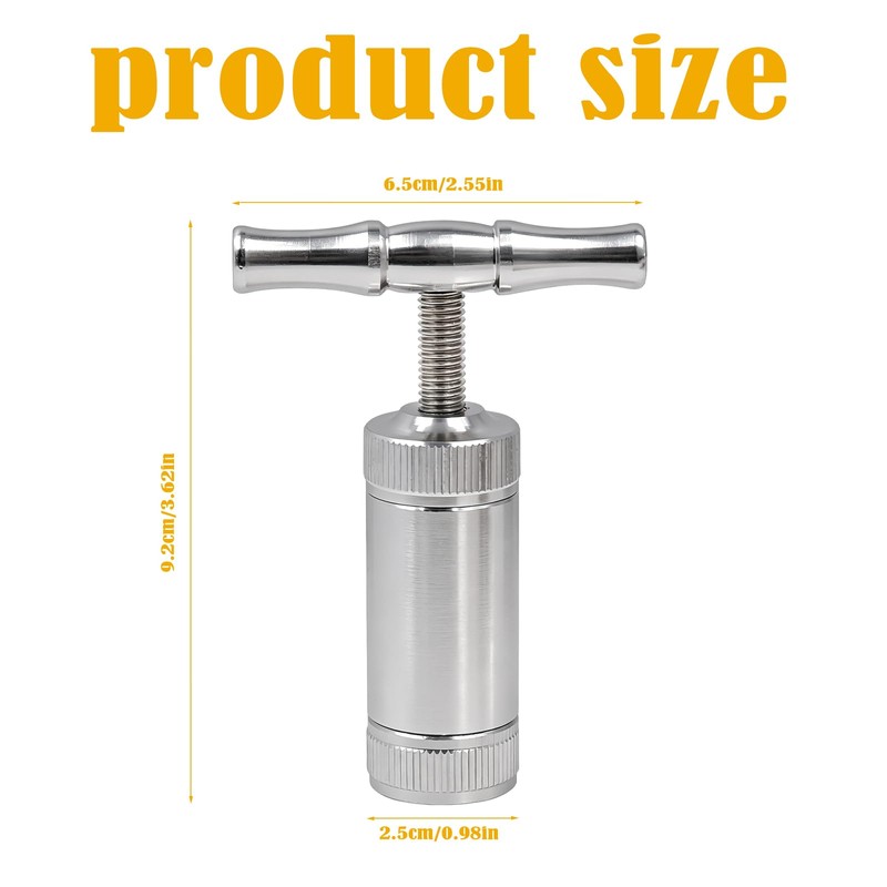 Zatixbu Pollen Press Tool, Heavy Duty Kief Presser with Aluminium