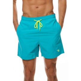 TBMPOY Men's Swim Trunks Quick Dry Beach Shorts with Mesh Lining(CA Blue M)