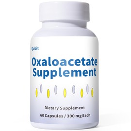 QUBIT Oxaloacetate Supplement (60 Capsules) – Cellular Energy & Focus, PMS & Mood Support – with Vitamin C – Helps Healthy Glutamate Levels, Reduces Fatigue & Brain Fog