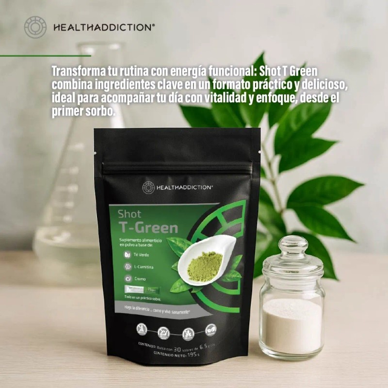 Suplemento Termogénico Té Verde Healthaddiction Shot T Green