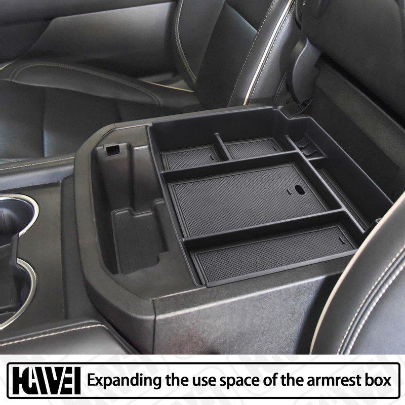 HGWEI Power Sliding Center Console Organizer Compatible with 2021-2026 GMC