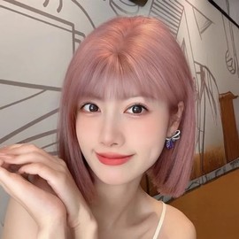 Deli pink bang short hair women's wig SD-250311 (WFHYYQK) / 델리 핑크뱅 단발머리 여성가발 SD-250311 (WFHYYQK)