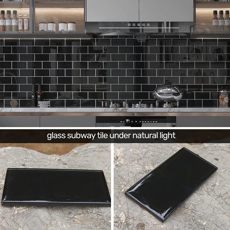 Adedeo Glass Subway Tile 3 x 6 Inch Cobalt Blue