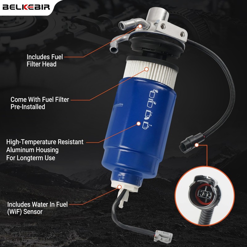 Fuel Filter Housing Head Assembly with WiF Sensor Compatible with