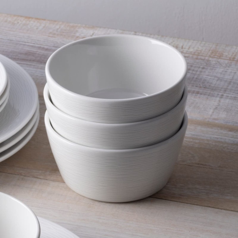 Noritake WoW Swirl 12-Piece Coupe Set in White