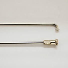 HOSHI SPOKES #14 Stainless Steel Spokes, Plain, 10.4 inches (264 mm), Pack of 18, Brass Nipple Included