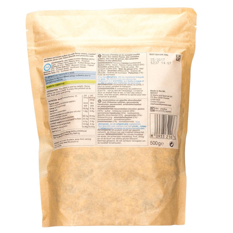 Marks & Spencer 4 Nut and Flame Raisin Granola 500g