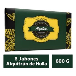 Jabón Natural Alquitrán Hulla 6 Pz De 100g C/u (psoriasis)