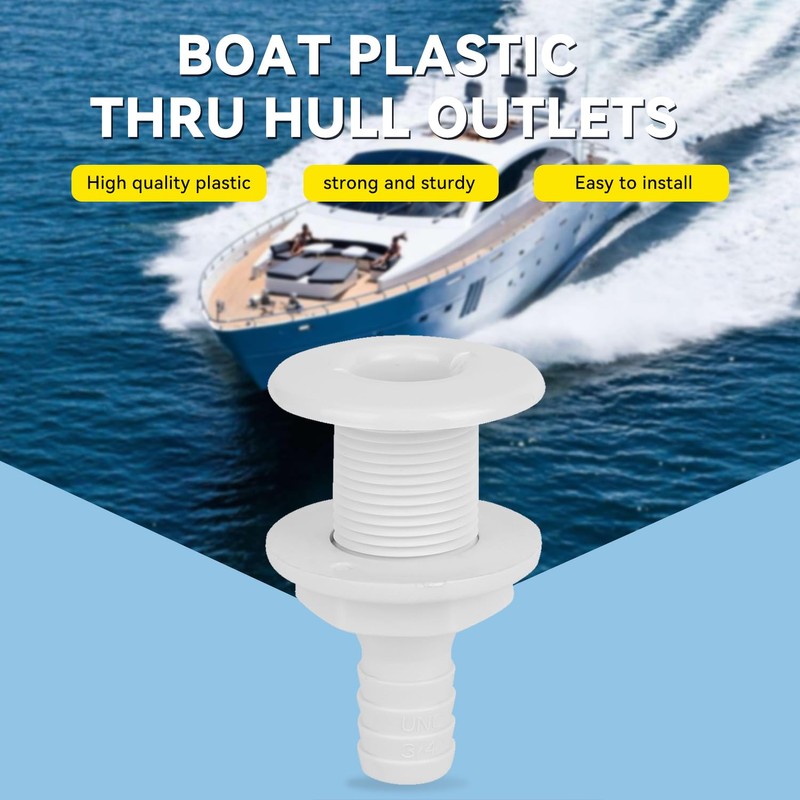 Thru Hull Fitting 3/4in Plastic Marine Thru Hull Exhaust Fittings