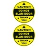 Caution Do Not slam Door Sticker,3inch 10pcs Yellow Do Not