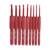 9Pcs Crochet Hook Set Aluminum Body Silicone Wrapped Handle 2