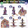Tiamon 70's Disco Party Decorations Retro Disco Cupcake Stand, 11.8