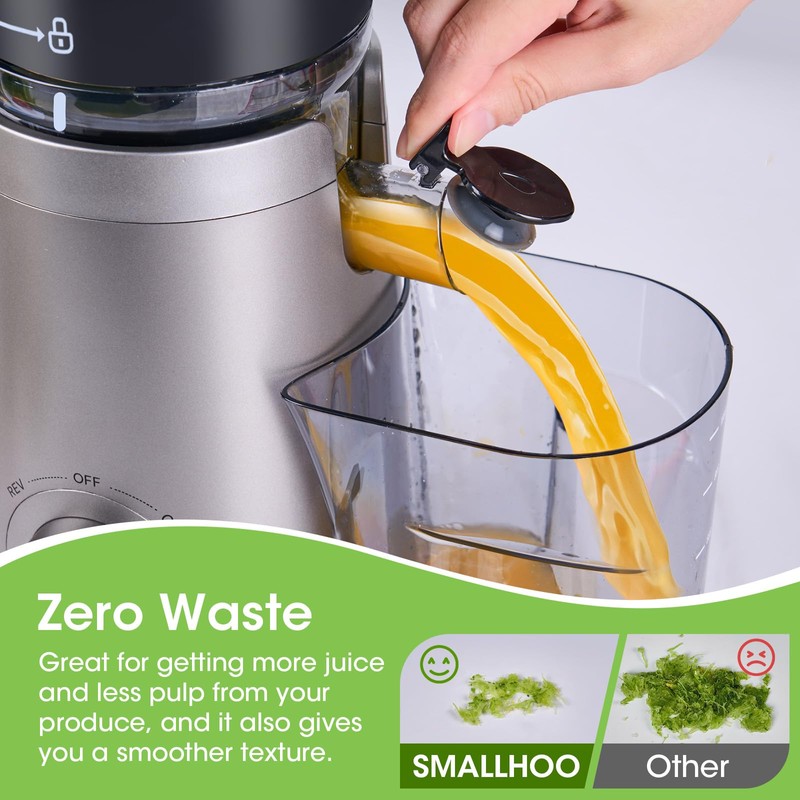 Juicer Machines, 5.8" Wide Feed Chute Cold Press Juicer for