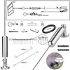 [5 Meters] Wall Mount Curtain Wire Rod Set with (20