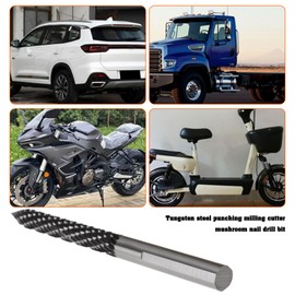 Be In Your Mind Milling Cutter 6 mm x 88 mm Tungsten Steel Tyre Repair Carbide Cutter Carbide Cutter Tyre Drill Carbide Rotary Head for Pneumatic Drill