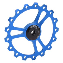 RiToEasysports Rear Derailleur Pulley, 17T Ceramic Rear Derailleur Wheel Aluminum Alloy for Mountain Road Folding Bike(Blue) and Spare Parts