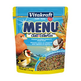 Vitakraft Menu Premium Canary and Finch Food - Vitamin-Fortified - Daily Food for Small Pet Birds Browns 2.5 Pound (Pack of 1)