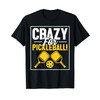 Crazy For Pickleball T-Shirt, black