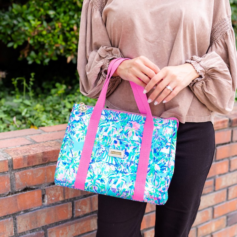 Lilly Pulitzer Cute Lunch Bag for Women, Large Capacity Insulated