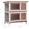 CHARMMA Outdoor Rabbit Hutch 4 Doors Brown Wood-Brown-12.9KG
