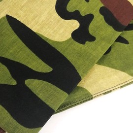 HANGNUO 9 Pack Camo Bandanas Cotton Headwraps Wristband Sports Face Cover for Running Cycling Hiking, 22 x 22 Inches