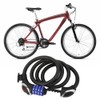 Bicycle Cycling Riding Steel Cable Lock Four digit Light Password