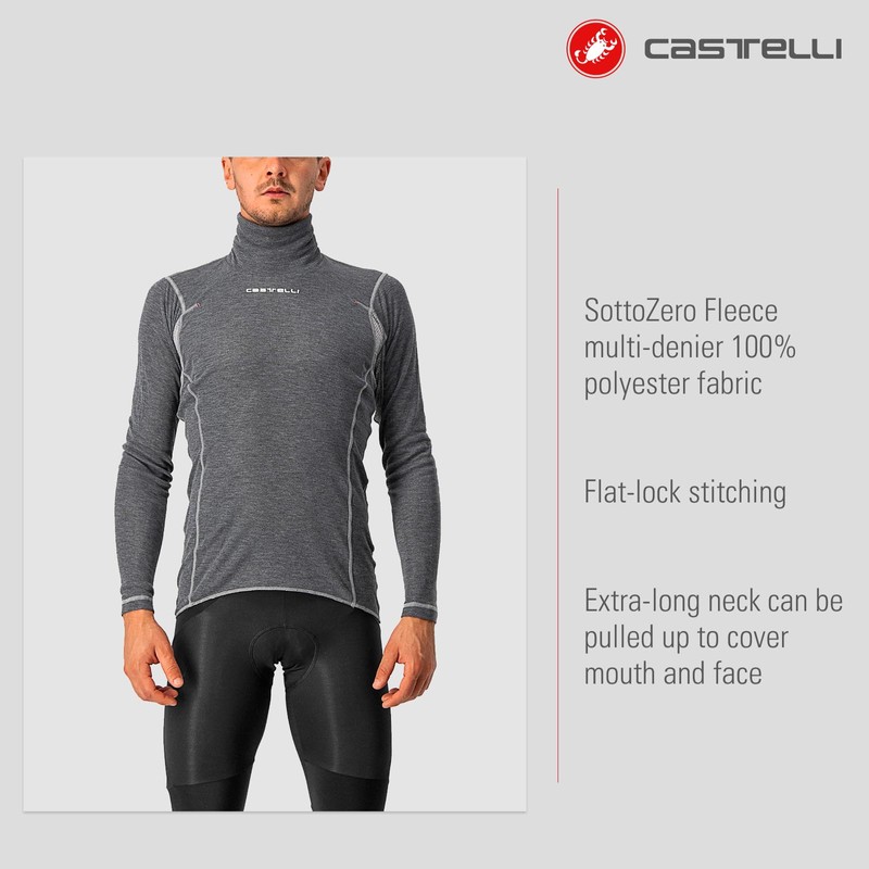 Castelli Men's Flanders Neck Warmer Base Layer, Jersey with High