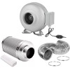 iPower 4" iPower Ventilation Inline Fan Carbon Filter Duct Thermostat