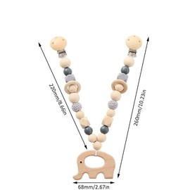 Viojrlly Wooden Pram Chain, Pram Toy, Pram Chain Toy for Girls and Boys, Pram Chains for Children, Pram Pendant Chain