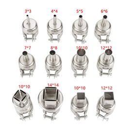 Hot Air Gun Nozzle Heat Nozzle 12pcs Steel Heat Nozzle Set for 850 Hot Air Soldering Station Repair Tool Accessories Heat Soldering Heat Guns