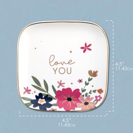 Flora Square Trinket Tray Large Love You