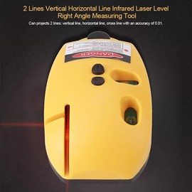 90 Degree Infrared Line Level, Electronic Laser Scale 2 Lines Vertical Horizontal Right Angle Measuring Tool Switchable for Hang Photos Install Shelves Lay Floors Indoor Construction