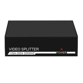 suckoo 4 Port vga Video Splitter 1 in 4 Out 1 in 2 Out Computer Host Laptop Video Card External vga tv Monitor Projector Adapter Converter Support simultaneous Display