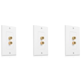 jingfei 3X 2 Posts Speaker Wall Plate Home Theater Wall Plate Audio Panel for 1 Speakers