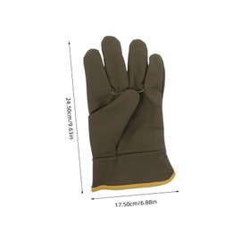 GRIRIW 1 Pair Welding Gloves for Men Heat Resistant Fireproof Mitts for Grill Oven Fireplace Cooking Durable Mechanic Gloves for Animal Handling and Abrasive Work