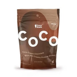 Truvy Protein Shake | Coco Crème Chocolate Flavor | 20 Servings | Good Source of Fiber | Low Carb and Sugar | Soy and Gluten Free | Lactose-Friendly | Supports Muscle Building and Satiety