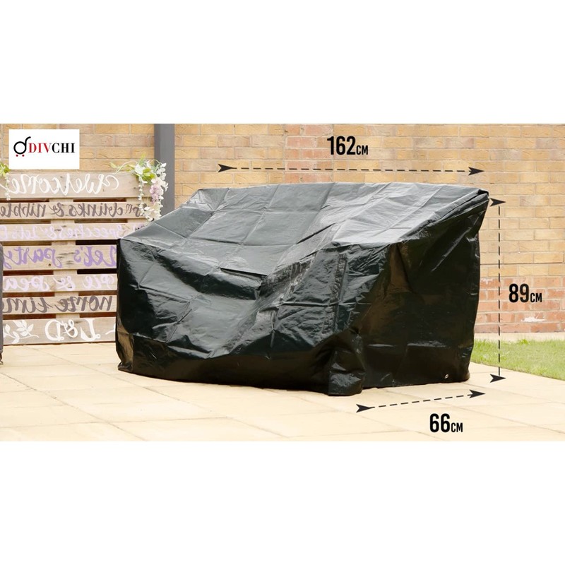 DIVCHI Heavy Duty 3 Seater Waterproof Outdoor Garden Bench Cover