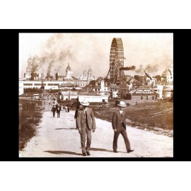 1904 Worlds Fair St Louis PHOTO Original First Ferris Wheel, 1893 Chicago Wheel