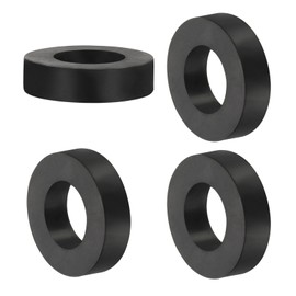 PATIKIL Multi Purpose Rubber Spacer, 4 Pcs 22mm ID x 40 OD x 10mm T Neoprene Round Anti-Vibration Isolation Pads Isolator Rubber Bushings Spacer Washer for HVAC Bolts Car Accessories