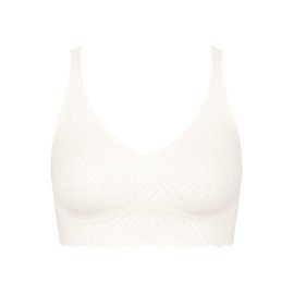 Sloggi Women's Zero Feel Bliss Bralette Bra, Silk White, L