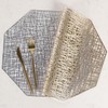 XUNQUCOM Hollowed Out Octagonal Light Luxury Insulated Table mat 6pcs