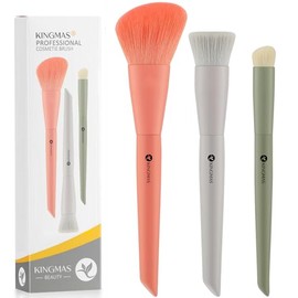 Kingmas Juego Brochas Maquillaje Base Contornos Corrector Brocha Kabuki Cara Colorete Bronceador Viaje Buffing Lunares Mezcla Líquida